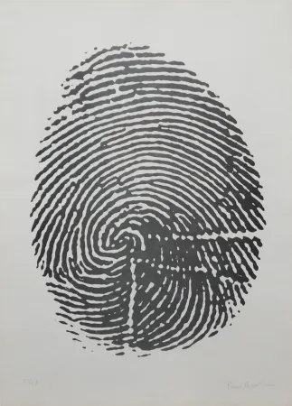 Lithographie Manzoni - Impronta del pollice destro