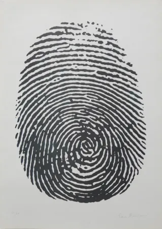 Lithographie Manzoni - Impronta del pollice sinistro