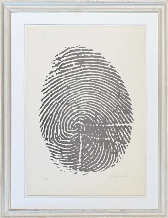 Keine Technische Manzoni - Piero Manzoni (1933-1963) - Left thumbprint - Photolithograph on paper - 1960