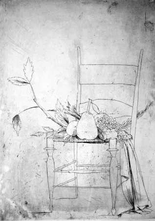 Radierung Manzu - La seggiola