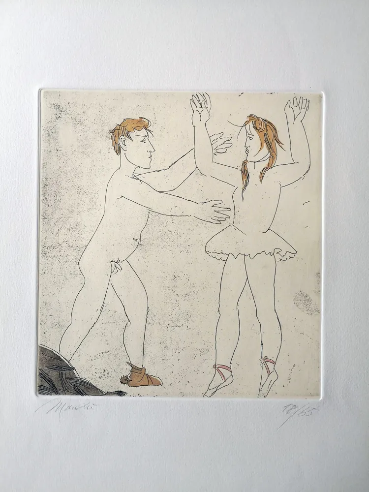 Radierung Manzu - Passo di danza 1