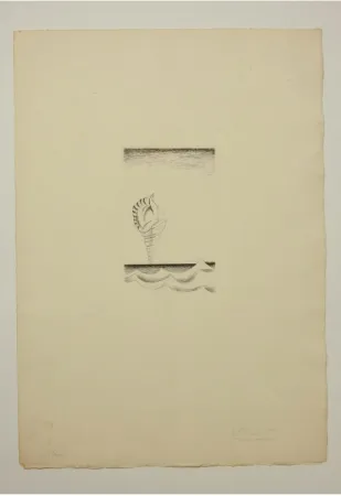 Radierung Marcoussis - Chantre, planche 8 pour « Alcools »