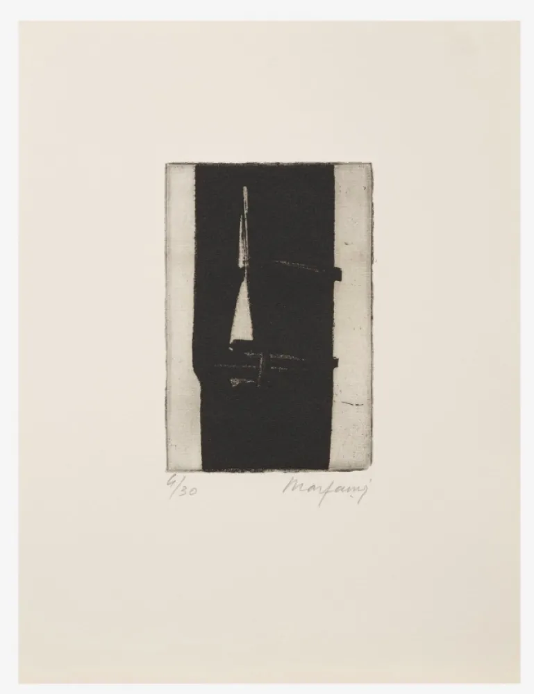 Radierung Marfaing - Sans titre, 1975. Eau-forte signée. 