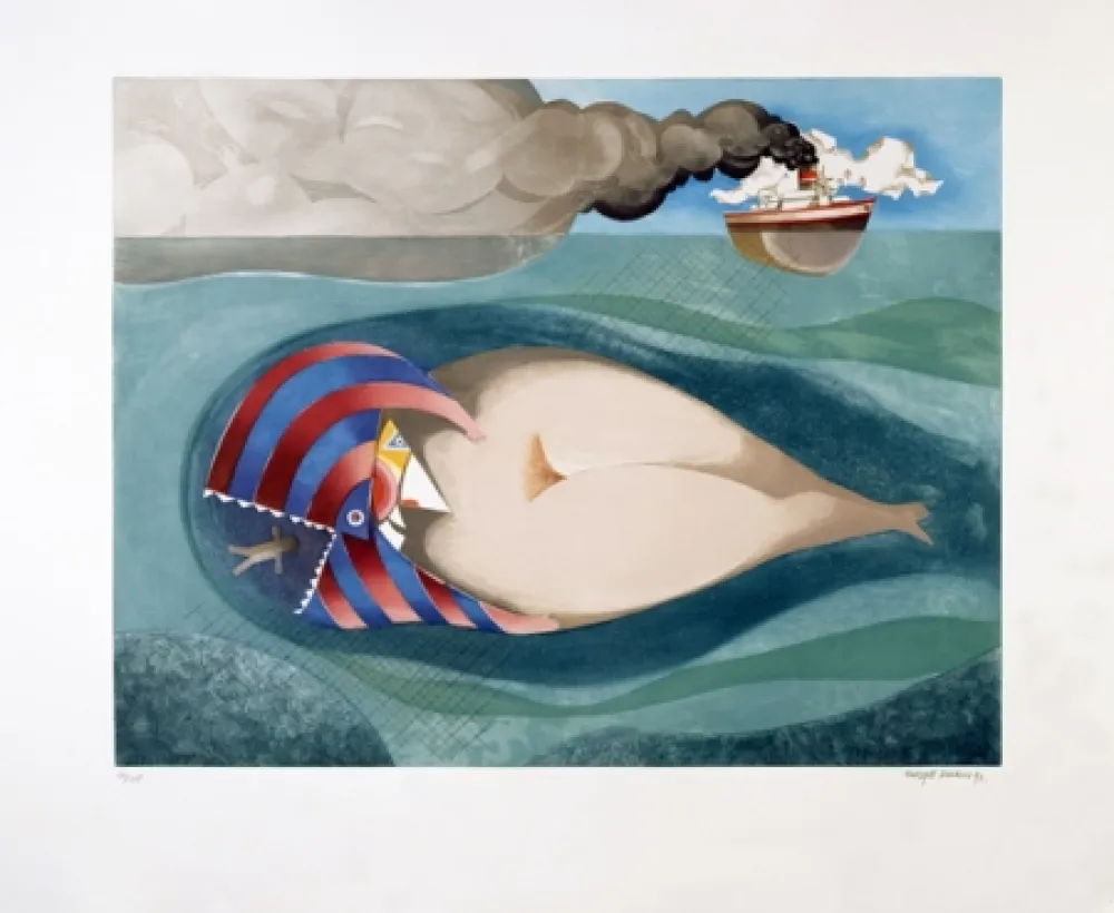 Aquatinta Marin - La Baleine