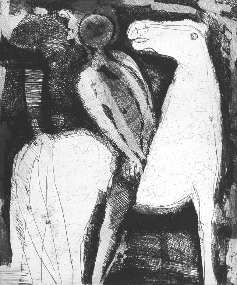 Radierung Marini - Cavaliere