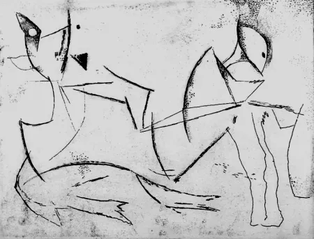 Radierung Marini - Guerriero