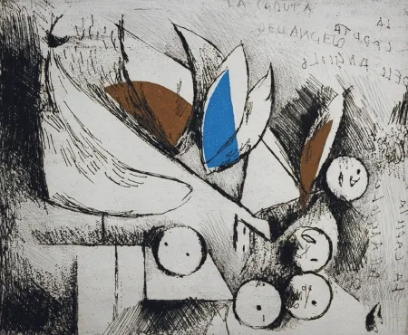 Radierung Marini - La caduta dell'angelo