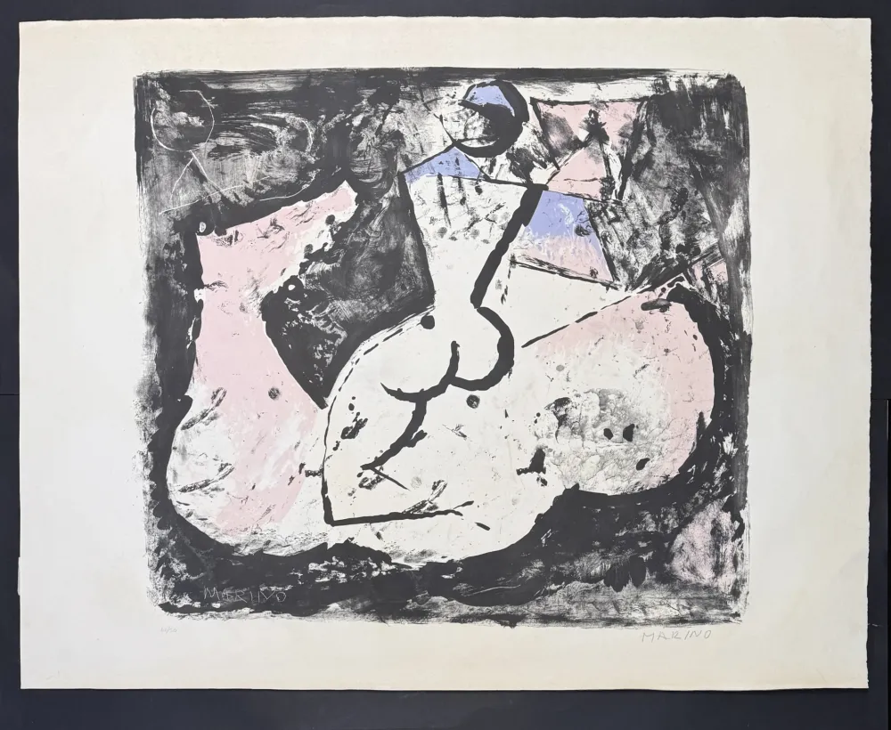 Lithographie Marini - Marino Marini (1901–1980) - Cavallo e cavaliere - lithograph on paper - 1965
