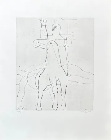 Stich Marini - Marino Marini (1901-1980) - Giocoliere - etching on paper - 1950