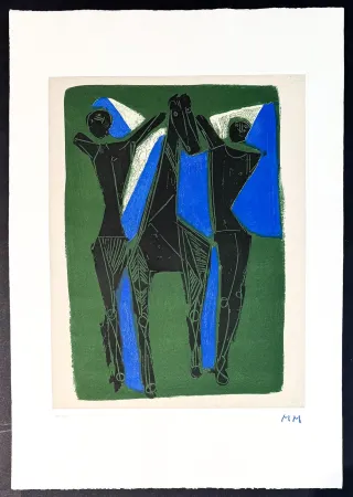 Stich Marini - Marino Marini (1901–1980) - MARINO FROM GOETHE - Color drypoint etching and aquatint on Arches paper - 1979