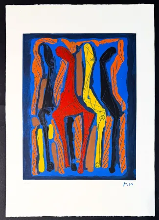 Stich Marini - Marino Marini (1901–1980) - MARINO FROM GOETHE - Color drypoint etching and aquatint on Arches paper - 1979