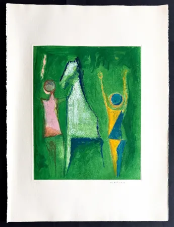 Stich Marini - Marino Marini (1901–1980) - MARINO FROM SHAKESPEARE I - Color drypoint etching and aquatint on paper - 1977