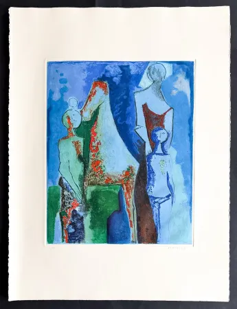 Stich Marini - Marino Marini (1901–1980) - MARINO FROM SHAKESPEARE I - Color drypoint etching and aquatint on paper - 1977