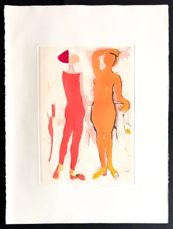 Stich Marini - Marino Marini (1901–1980) - MARINO FROM SHAKESPEARE I - Color drypoint etching and aquatint on paper - 1977