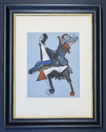 Kaltnadelradierung Marini - Marino Marini ( 1901 - 1980) - MARINO FROM SHAKESPEARE I - Etching, drypoint and aquatint in 19 colours - 1977