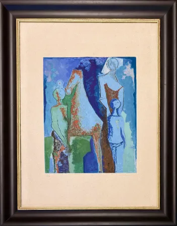 Kaltnadelradierung Marini - Marino Marini ( 1901 - 1980) - MARINO FROM SHAKESPEARE I - Etching, drypoint and aquatint in 28 colours - 1977