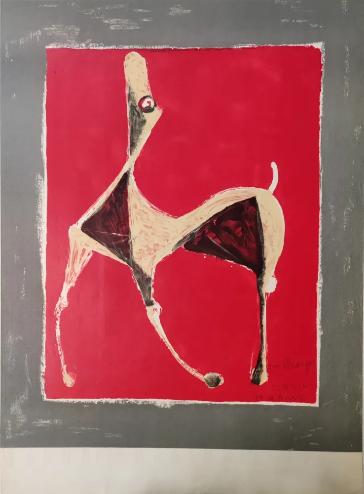 Keine Technische Marini - Pferd auf rotem Grund