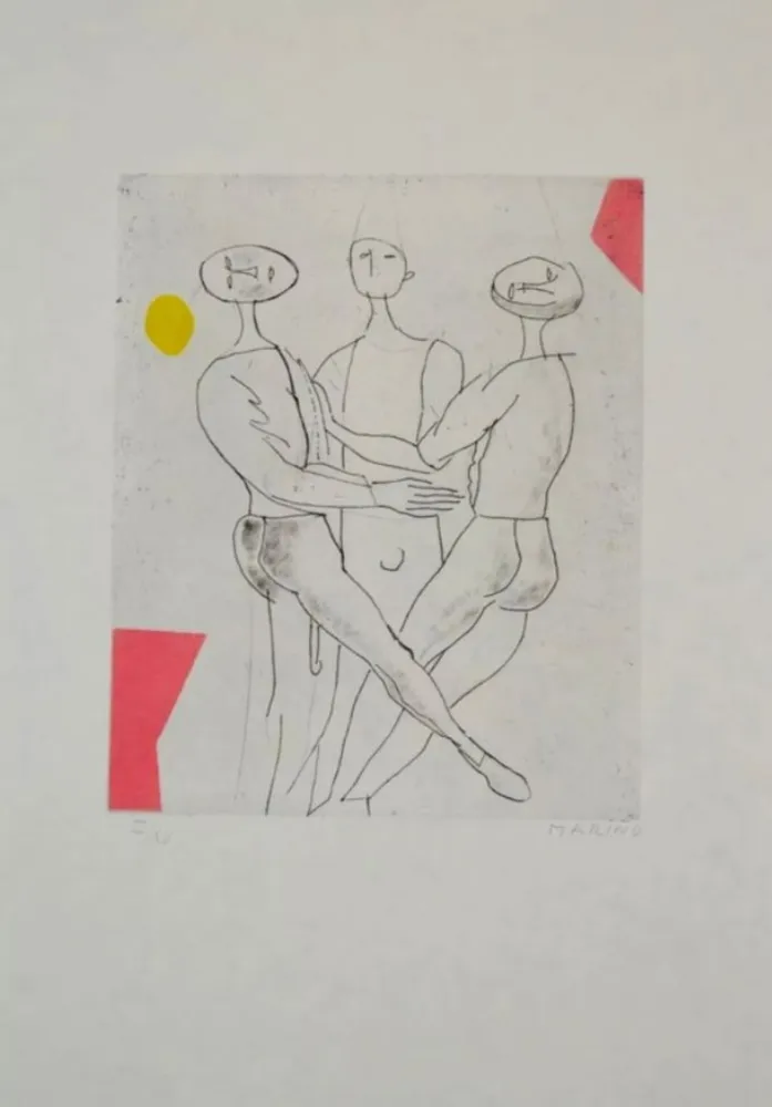 Radierung Und Aquatinta Marini - Portfolio A-136 Giocolieri