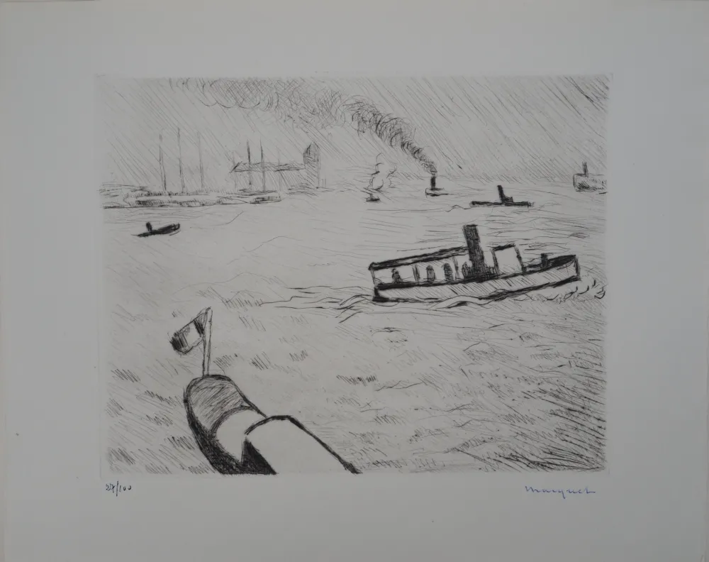 Kaltnadelradierung Marquet - Hambourg