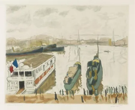 Radierung Und Aquatinta Marquet - Le Port de Marseille. 1923-1924.