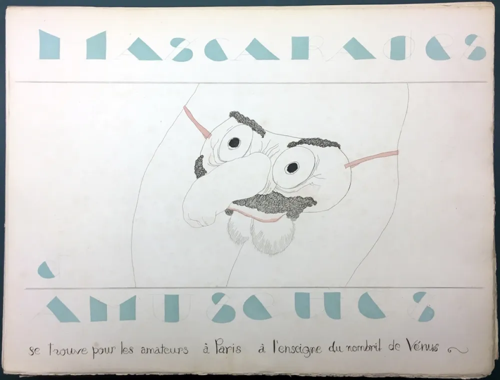 Illustriertes Buch Martin - MASCARADES ET AMUSETTES. Exemplaire unique avec 14 dessins originaux de Charles Martin (1933)