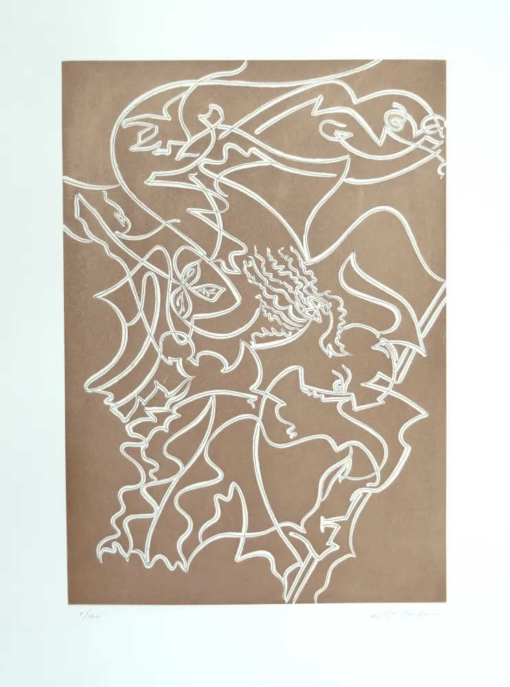 Radierung Masson - Athéna