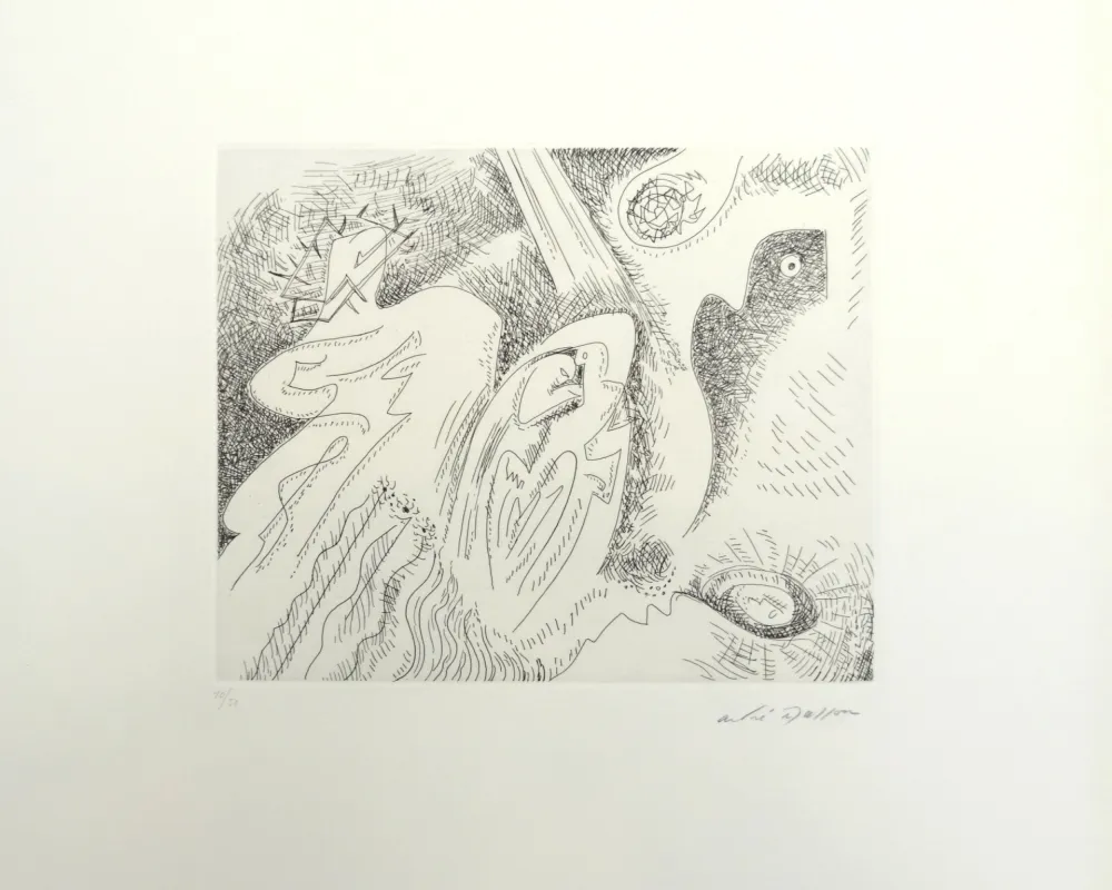 Radierung Masson - Cérémonie gnostique