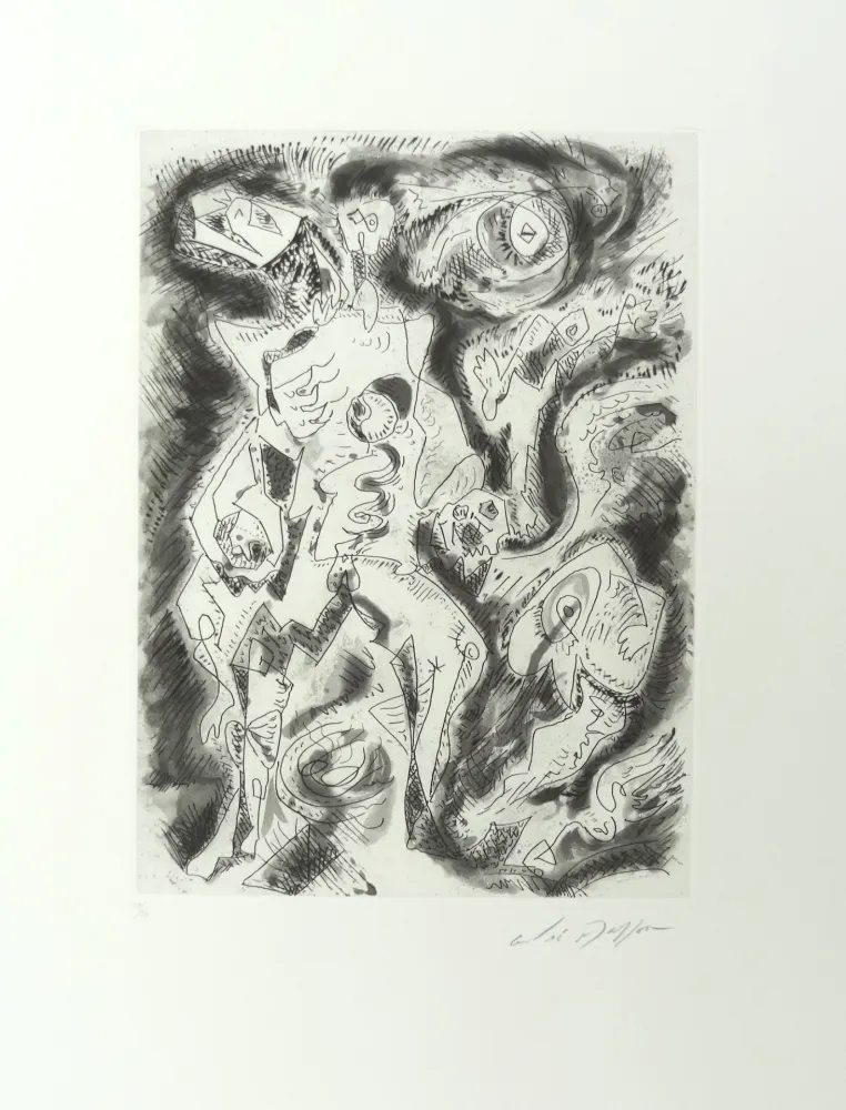 Radierung Masson - Démon