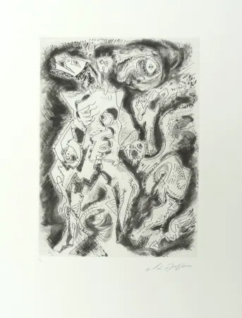 Radierung Masson - Démon