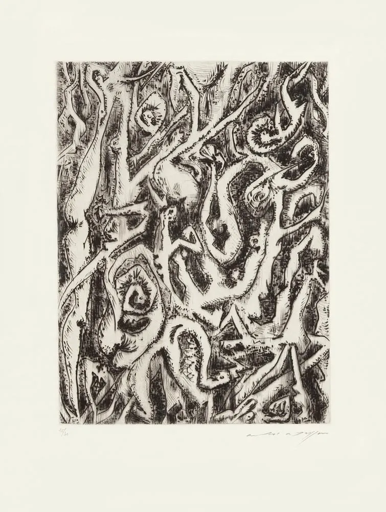 Radierung Masson - Êtres enchevêtrés