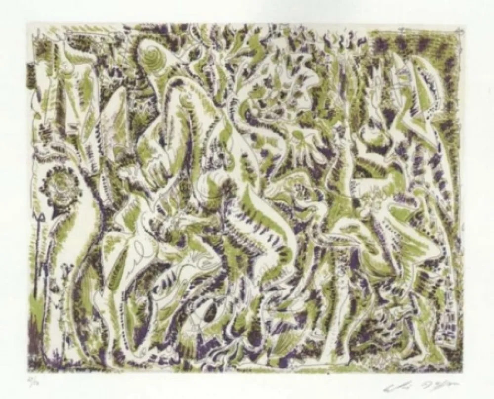 Radierung Und Aquatinta Masson - Garden party