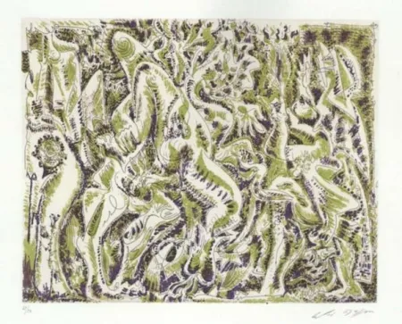 Radierung Und Aquatinta Masson - Garden party