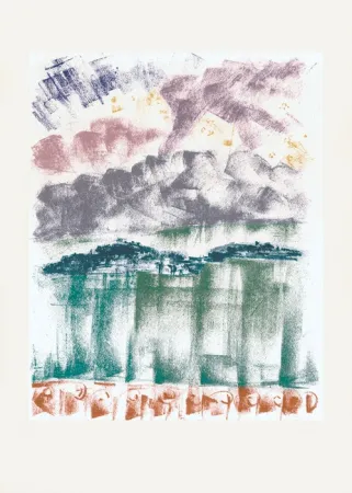 Lithographie Masson - La nuit à Bellagio (Voyage à Venise)