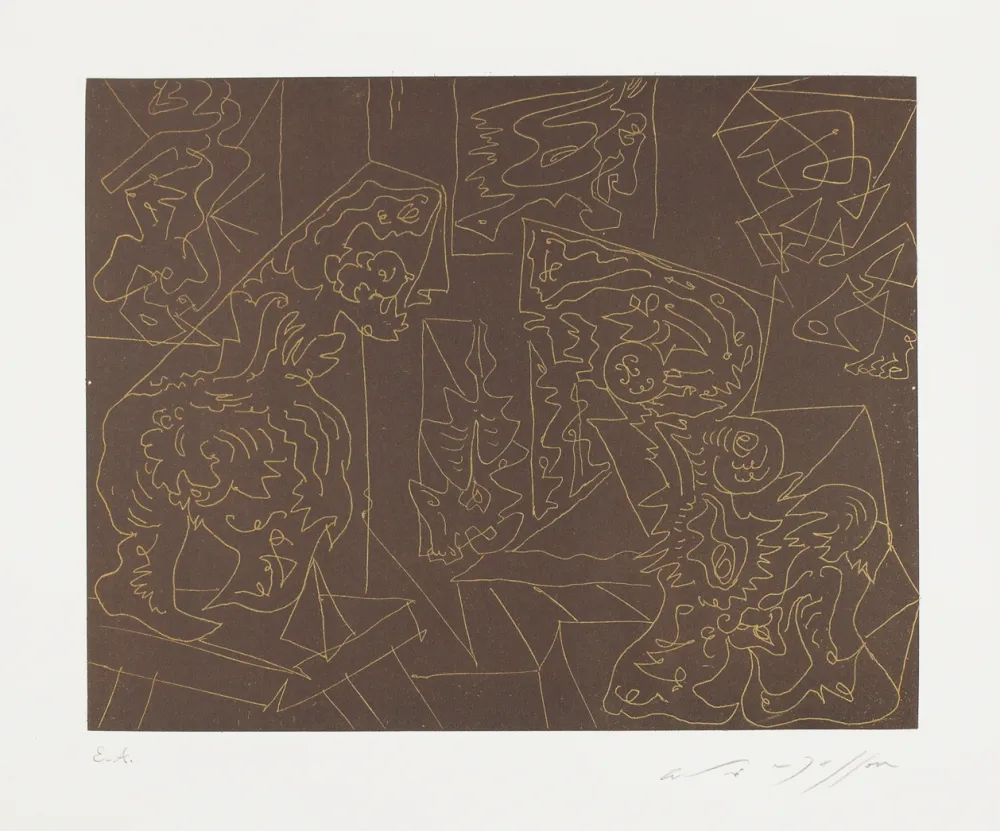 Radierung Und Aquatinta Masson - L'atelier du sculpteur (The sculptor's studio)