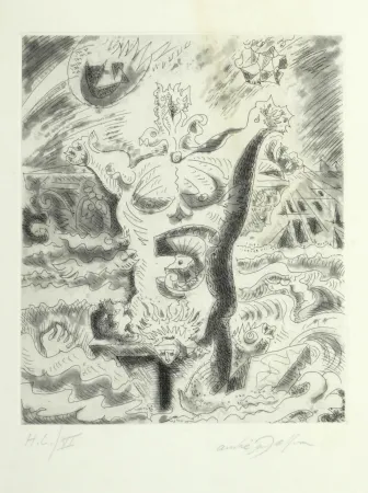 Radierung Masson - Le 7e chant