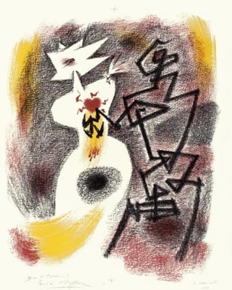 Lithographie Masson - Le Coeur volé