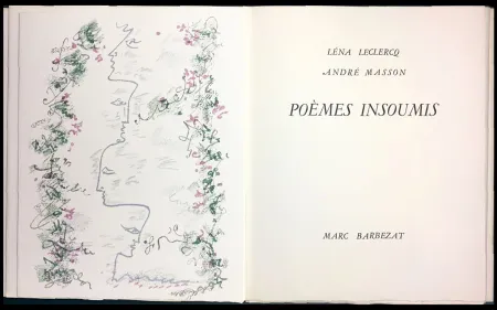 Illustriertes Buch Masson - Léna Leclercq. POÈMES INSOUMIS. 8 lithographies en couleurs (1963)