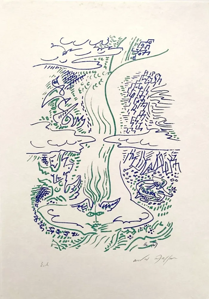 Lithographie Masson - Maria tu sais