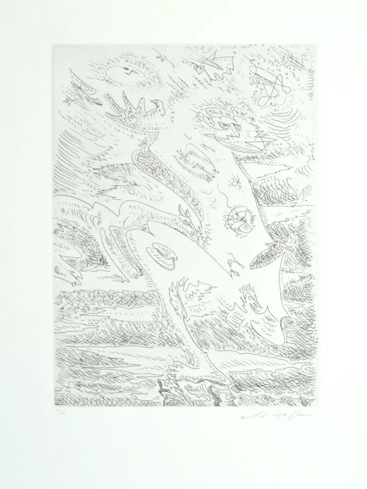 Radierung Masson - Métamorphose sur la cime