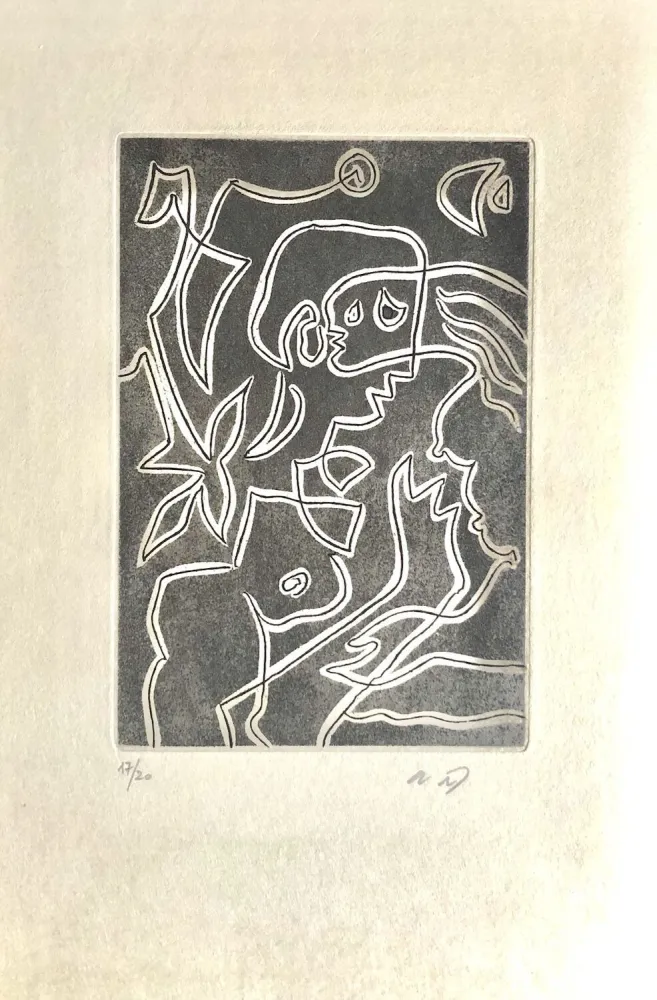 Radierung Und Aquatinta Masson - Ô mésange, ô peut-être