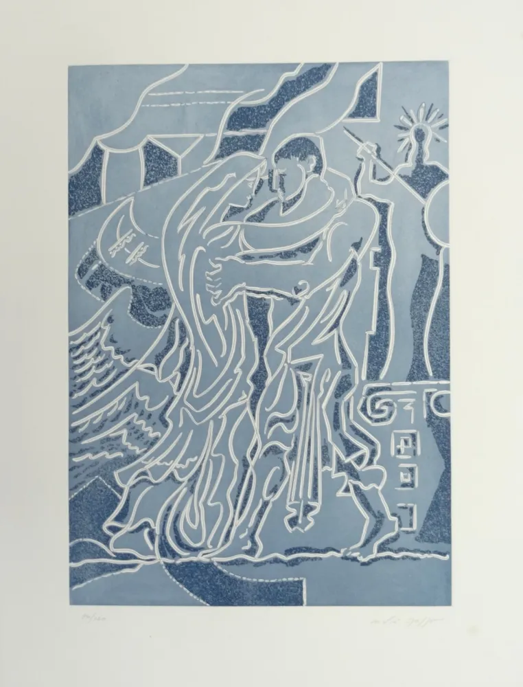 Radierung Masson - Retrouvailles des époux