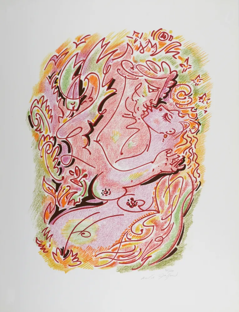 Lithographie Masson - Sonnets de Louise Labé #6, 1972, Hand-signed!