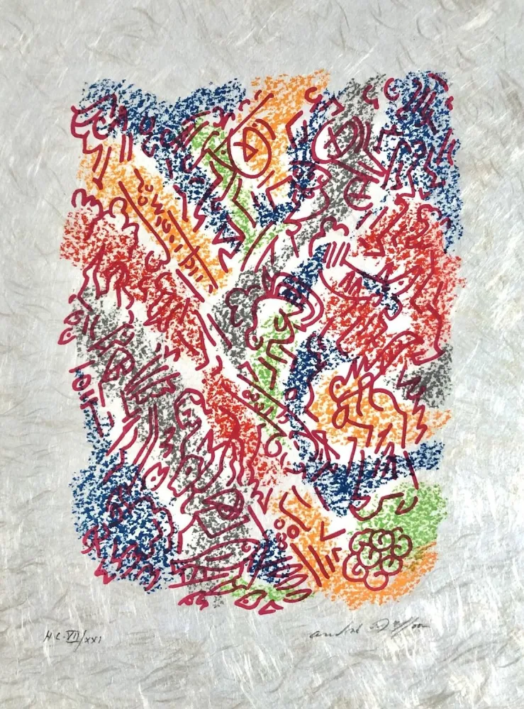 Lithographie Masson - Une étoile de craie