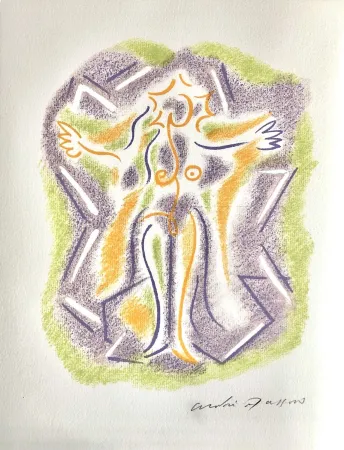 Lithographie Masson - Une étoile de craie