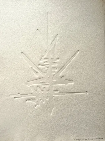 Keine Technische Mathieu - Georges Mathieu (1921-2012) - Composition abstraite2, Estampille signee a la main 