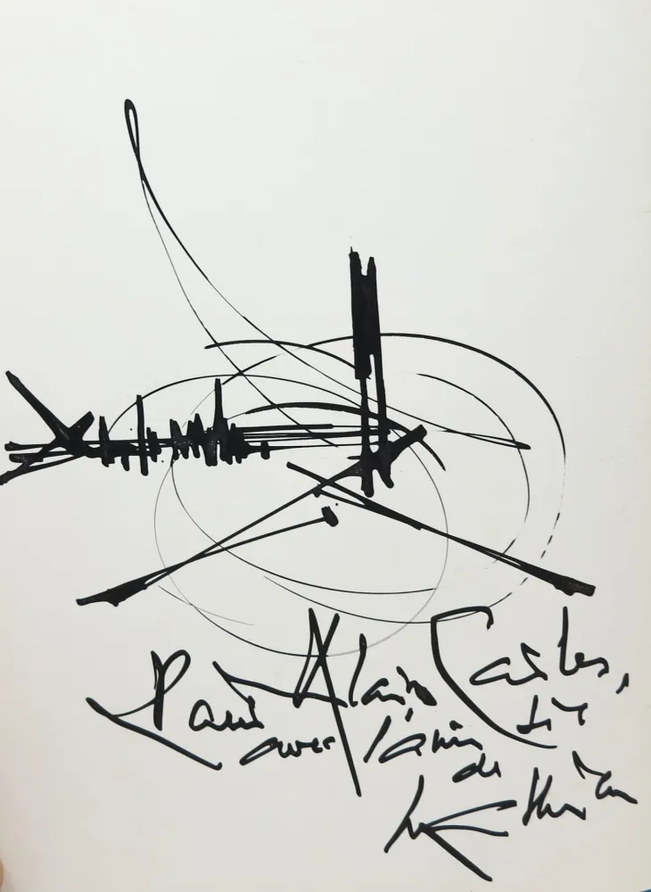 Keine Technische Mathieu - Georges Mathieu (1921-2012). Encre et pinceau. Signé. 