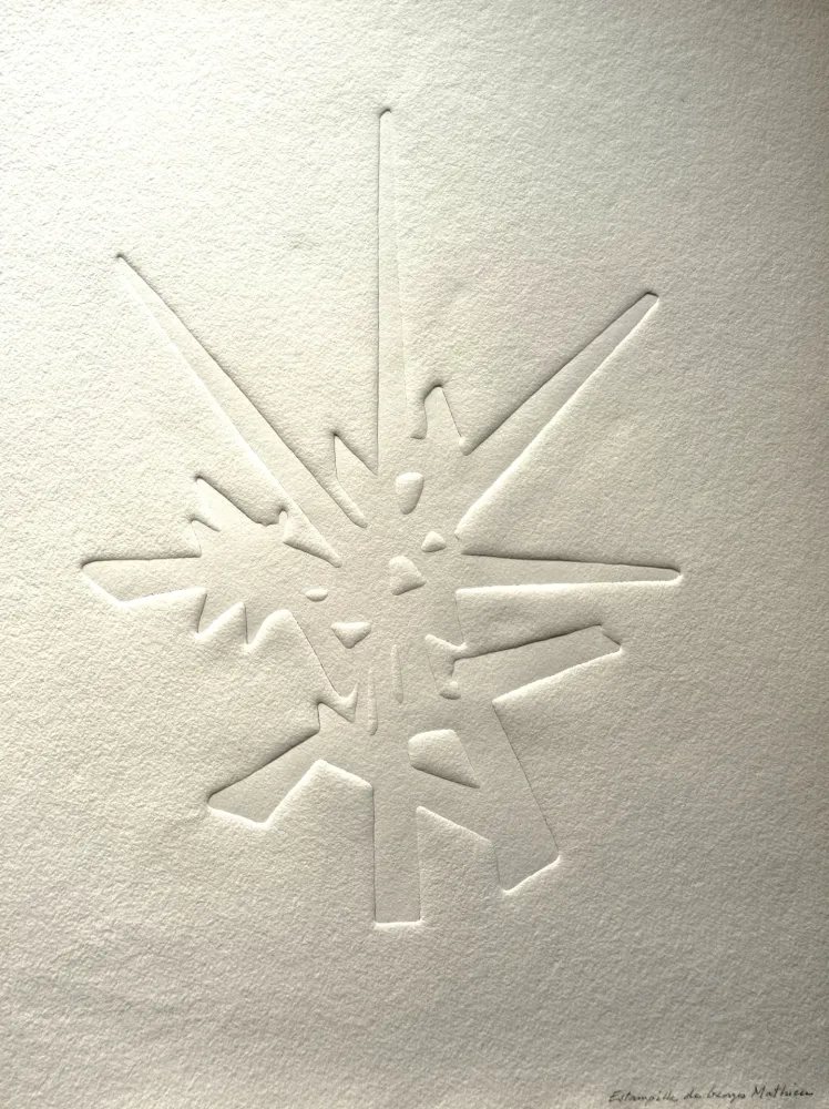 Hochdruck Mathieu - Georges Mathieu (1921-2012) - Estampille signee a la main, '80-'90