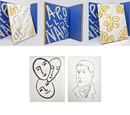 Illustriertes Buch Matisse - A. Rouveyre. APOLLINAIRE. Papiers découpés et lithographies de Matisse (1952)
