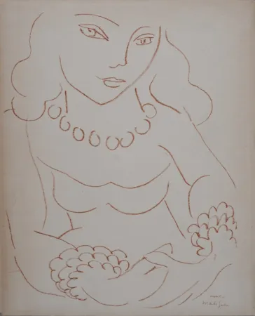 Lithographie Matisse (After) - Portrait de femme