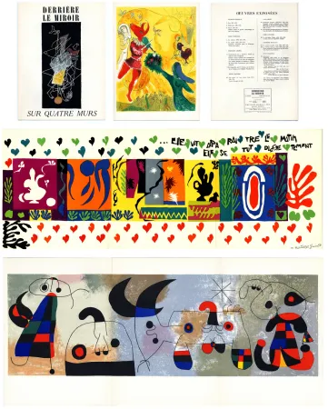 Illustriertes Buch Matisse - DERRIÈRE LE MIROIR N° 36/37/38. SUR QUATRE MURS. Lithographies de Matisse, Miró, Chagall, Léger (1951)